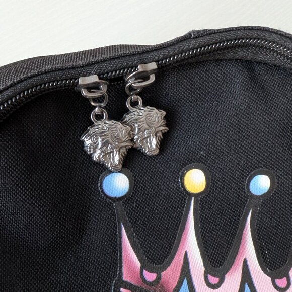 Ed Hardy by Christian Audigier Y2K Backpack Black & Yellow Bulldog Graphic - Picture 6 of 11